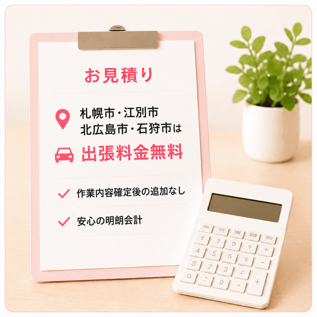 札幌市・江別市・北広島市・石狩市は出張料金無料のパソコン訪問サポート